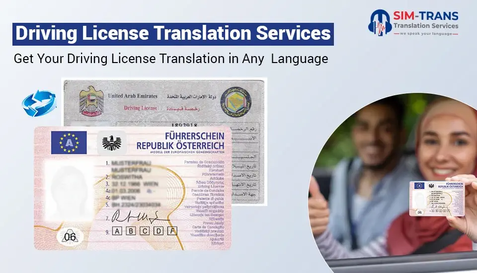 Driving license translation services 