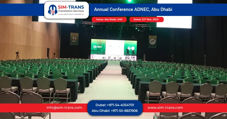 Annual Conference ADNEC Abu Dhabi, UAE