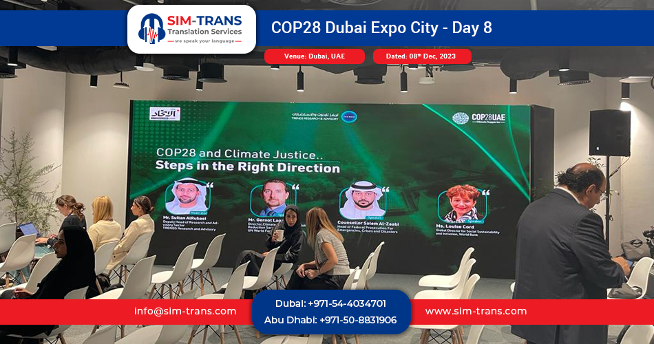 COP28 at Dubai Expo City (Energy Transition Hub) Day 8