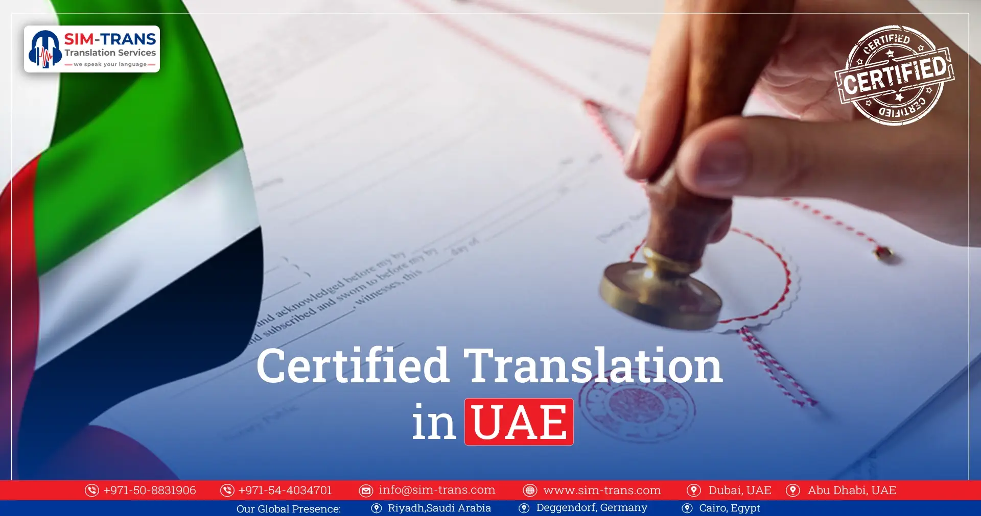 certified translation in UAE