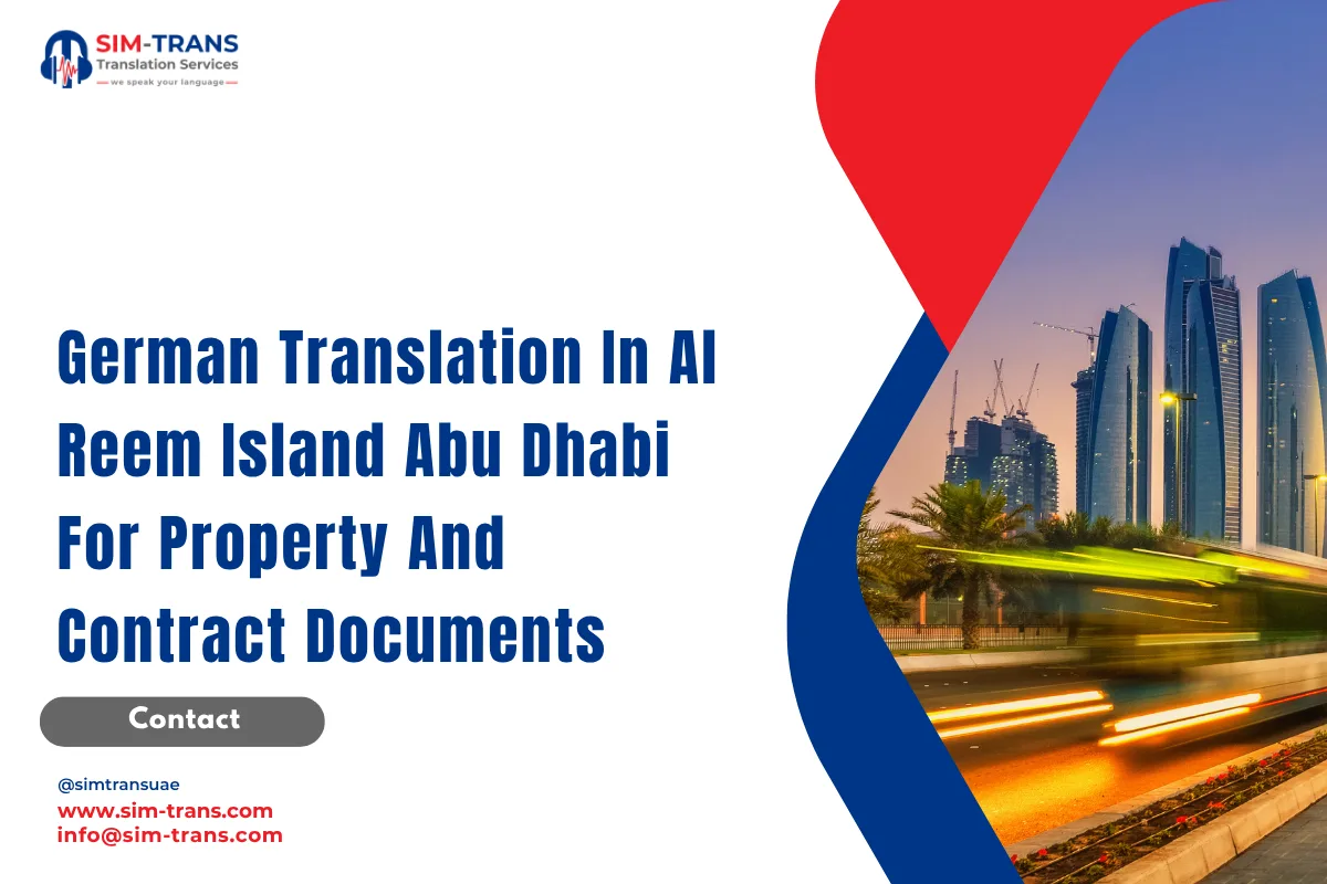 German Translation In Al Reem Island Abu Dhabi For Property And Contract Documents