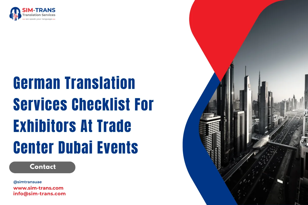 German Translation Services Checklist For Exhibitors At Trade Center Dubai Events