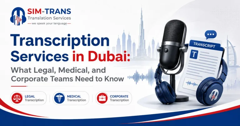 transcription services in dubai